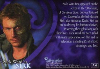 2005 Inkworks Charmed Conversations - Autographs #A-9 Zack Ward Back