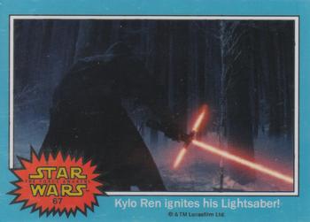 2015 Topps Chrome Star Wars Perspectives Jedi vs. Sith - The Force Awakens Previews Glossy #67 Kylo Ren ignites his Lightsaber! Front