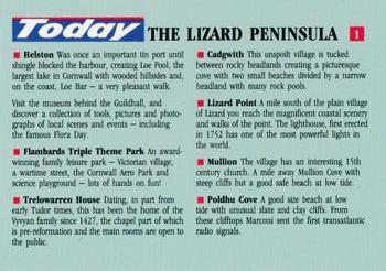 1991 Today Around Britain Mini Touring Maps #1 The Lizard Peninsula Back