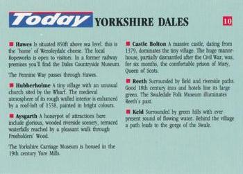 1991 Today Around Britain Mini Touring Maps #10 Yorkshire Dales Back
