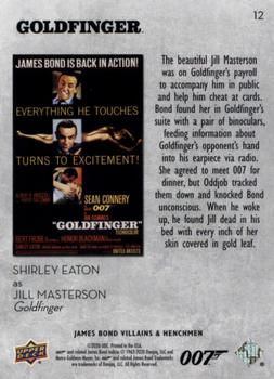 2021 Upper Deck James Bond Villains & Henchmen #12 Jill Masterson Back