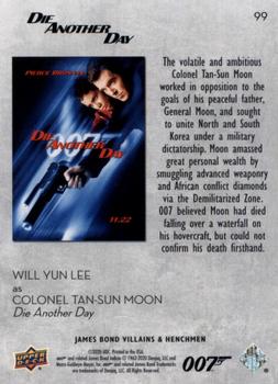 2021 Upper Deck James Bond Villains & Henchmen #99 Colonel Tan-Sun Moon Back