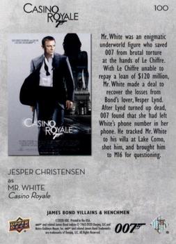 2021 Upper Deck James Bond Villains & Henchmen #100 Mr. White Back