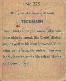 1933 Anonymous Western (R128-2) #225 Tecumseh Back