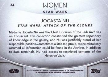 2020 Topps Women of Star Wars - Orange #34 Jocasta Nu Back