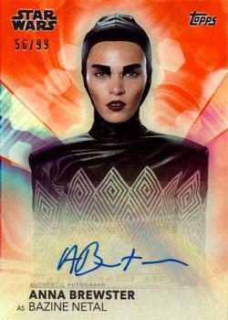 2020 Topps Women of Star Wars - Autographs Orange #A-AB Anna Brewster Front