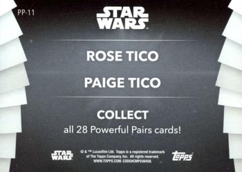 2020 Topps Women of Star Wars - Powerful Pairs #PP-11 Rose Tico / Paige Tico Back