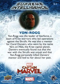 2020 Upper Deck Marvel Avengers Endgame & Captain Marvel - Captain Marvel Supreme Intelligence #SI-3 Yon-Rogg Back