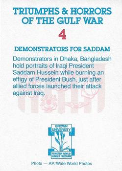 1991 Triumphs & Horrors of the Gulf War #4 Demonstrators for Saddam Back