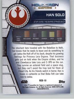 2020 Topps Star Wars Holocron Series #Reb-10 Han Solo Back