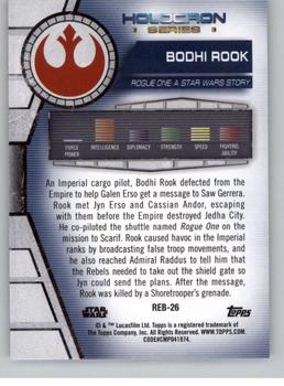 2020 Topps Star Wars Holocron Series #Reb-26 Bodhi Rook Back