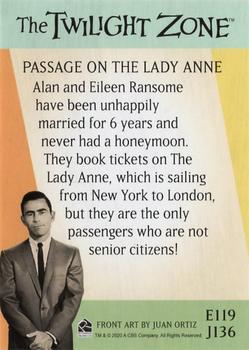 2020 Rittenhouse Twilight Zone Archives #J136 Passage On The Lady Anne Back