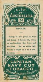 1912 Capstan Navy Cut Tobacco Fish of Australasia #34 Fiddler Back