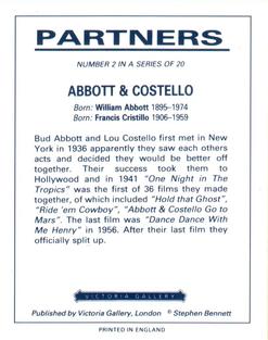1992 Victoria Gallery Partners #2 Abbott and Costello Back
