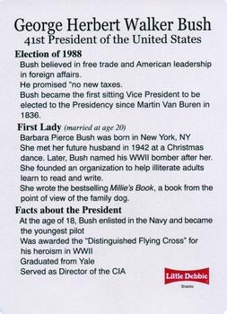 1999-00 Little Debbie C-SPAN American Presidents and First Ladies #41 George Bush Back
