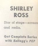 1948 Kellogg's PEP #NNO Shirley Ross Back