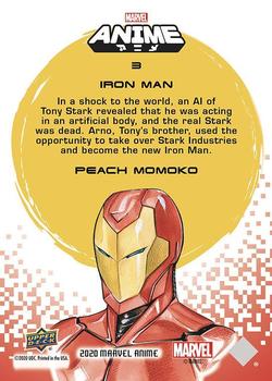 2020 Upper Deck Marvel Anime #3 Iron Man Back