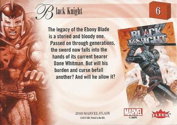 2019 Flair Marvel - Gold #6 Black Knight Back