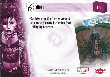 2019 Flair Marvel - Gold #11 Callisto Back