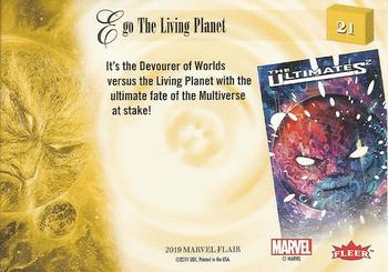 2019 Flair Marvel - Gold #21 Ego The Living Planet Back