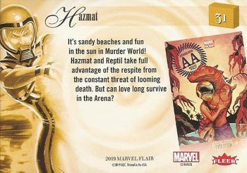 2019 Flair Marvel - Gold #31 Hazmat Back