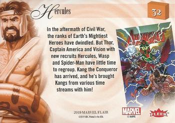 2019 Flair Marvel - Gold #32 Hercules Back