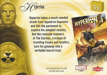 2019 Flair Marvel - Gold #34 Hyperion Back