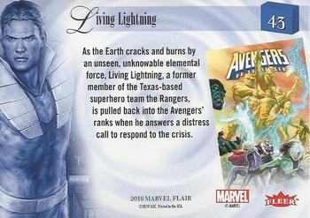 2019 Flair Marvel - Gold #43 Living Lightning Back