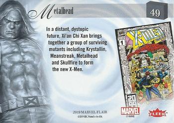 2019 Flair Marvel - Gold #49 Metalhead Back