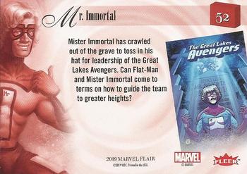 2019 Flair Marvel - Gold #52 Mr. Immortal Back