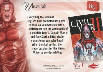2019 Flair Marvel - Gold #83 Ulysses Cain Back