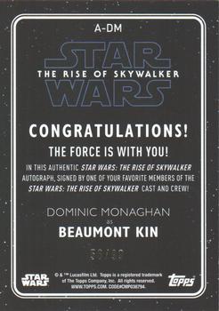 2020 Topps Star Wars: The Rise of Skywalker Series 2  - Autographs Red #A-DM Dominic Monaghan Back