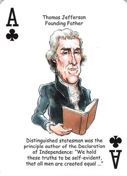 2019 Hero Decks Heroes of the American Revolution Playing Cards #A♣ Thomas Jefferson Front