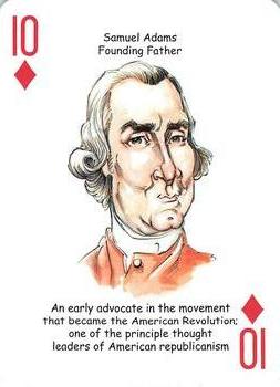 2019 Hero Decks Heroes of the American Revolution Playing Cards #10♦ Samuel Adams Front
