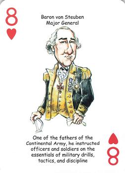2019 Hero Decks Heroes of the American Revolution Playing Cards #8♥ Baron von Steuben Front