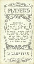 1900 Player's Cities of the World #44 Quebec Back