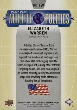 2020 Upper Deck Presidential Weekly Packs - World of Politics Primary Candidates #PC-EW Elizabeth Warren Back