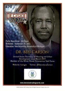 2020 Decision 2020 #470 Ben Carson M.D. Back