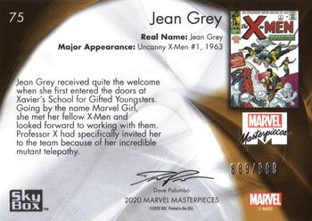 2020 SkyBox Marvel Masterpieces #75 Jean Grey Back
