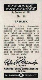 1961 Robert R. Miranda Strange Creatures #32 Basilisk Back