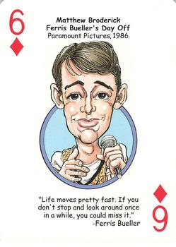 2006 Hero Decks Hooray for Hollywood Playing Cards #6♦ Matthew Broderick Front