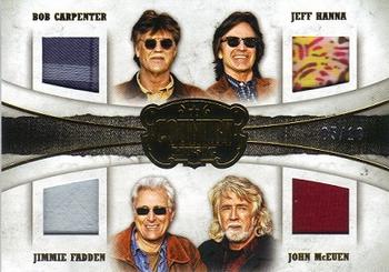 2014 Panini Country Music - Musician Quad Materials Gold #MQ-NG Bob Carpenter / Jeff Hanna / Jimmie Fadden / John McEuen Front