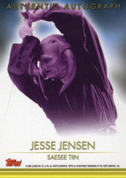 2006 Topps Star Wars: Evolution Update Edition - Autographs #NNO Jesse Jensen Back
