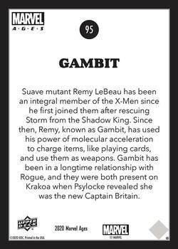2020 Upper Deck Marvel Ages #95 Gambit Back