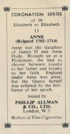 1953 Phillip Allman Coronation Series #11 Anne Back