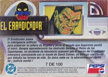 1995 DC Comics Pepsi #7 The Eradicator Back