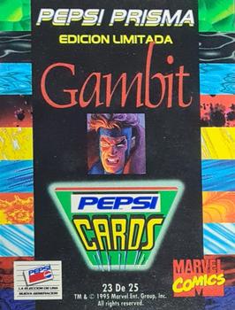1994 Pepsi Marvel - Prismatic 25-Card Set #23 Gambit Back