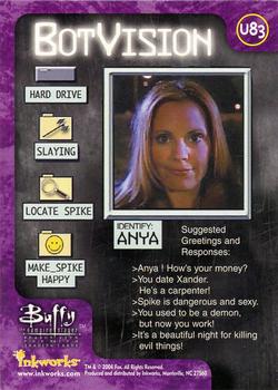 2004 Inkworks Buffy the Vampire Slayer The Ultimate Collection #U83 Anya Back