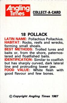 1987 Angling Times Collect-a-Card (Fish) #18 Pollack Back