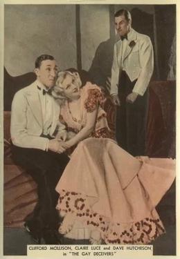 1936 Ardath From Screen and Stage #33 Clifford Mollison, Claire Luce, and Dave Hutcheson in 